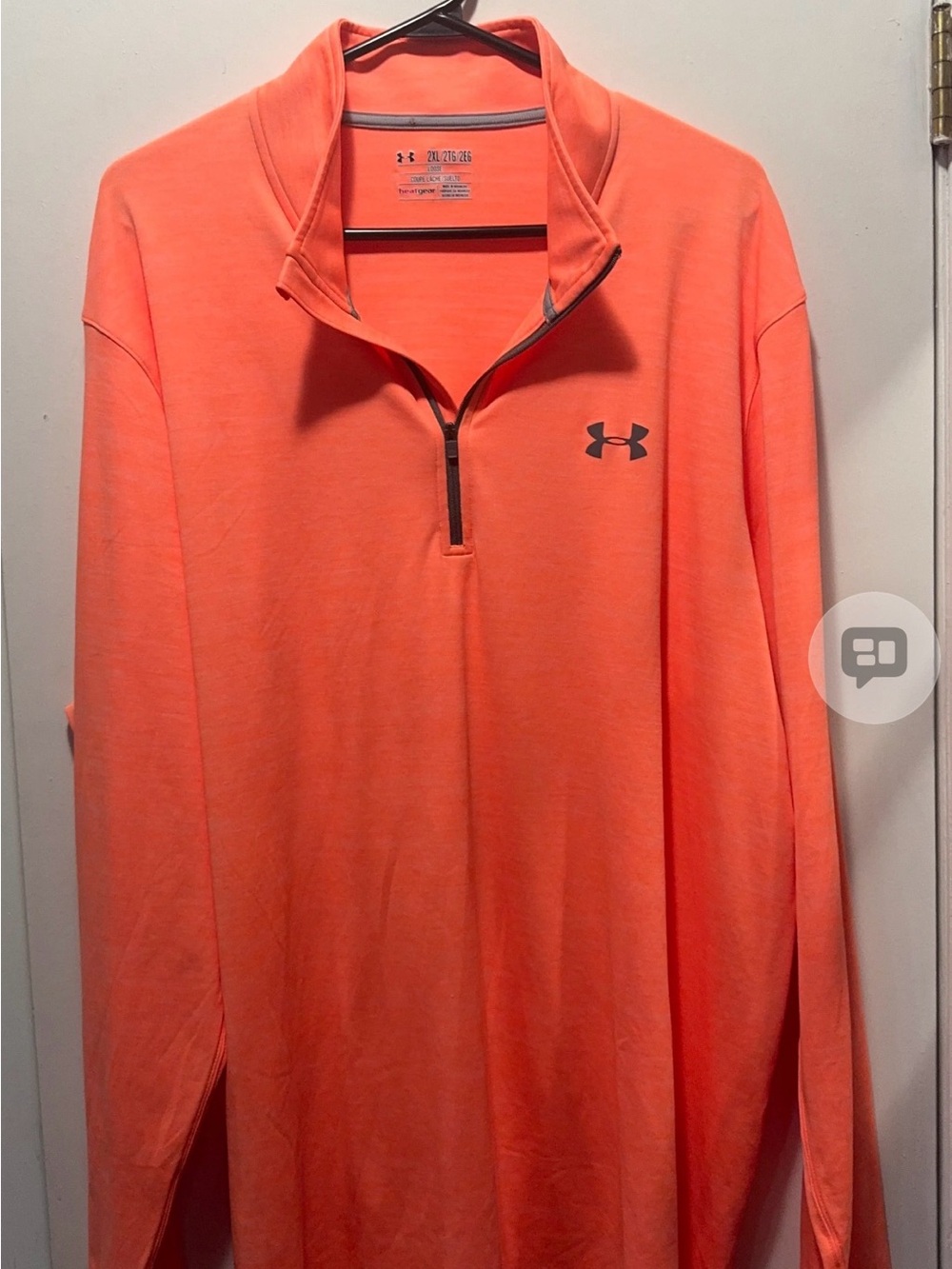 Under Armour Bright Orange Quarter-Zip Performance Pullover